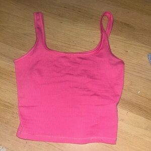 HOLLISTER pink ribbed tank size s